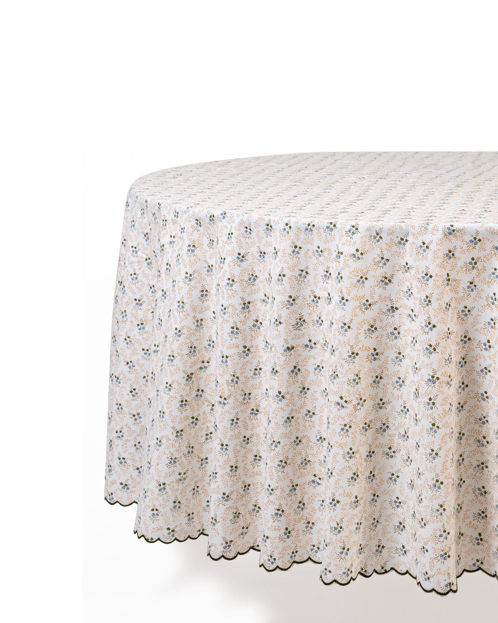 Daisies Round Tablecloth - Granny Daises - Small by katerhees top - Scandinavian Scandi Colorful Cotton Sateen Circle Tablecloth by Spoonflower