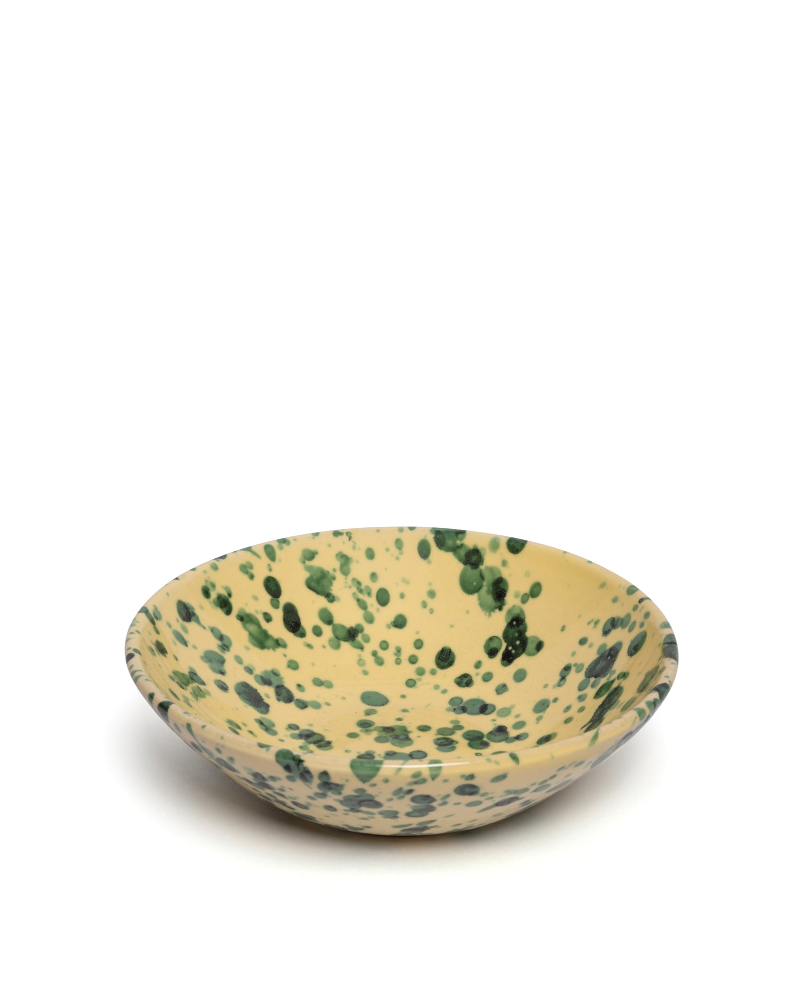 Splatter Large Bowl - Tan & Ivory