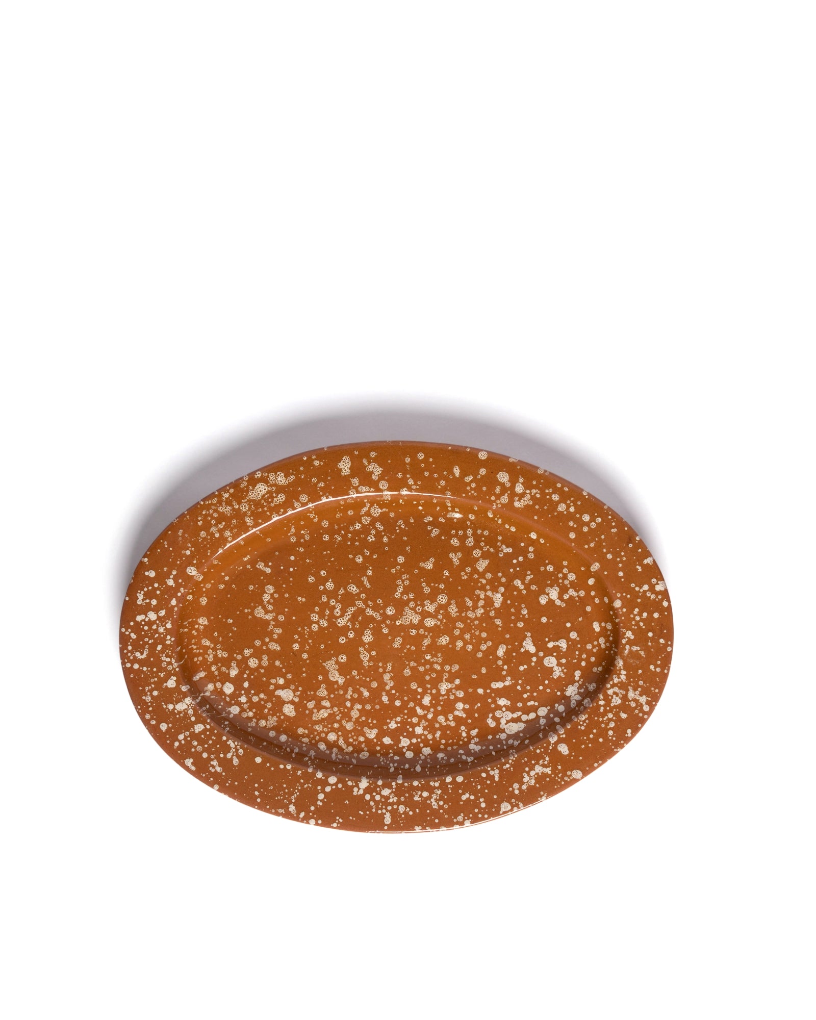 Splatter Serving Platter - Tan & Ivory